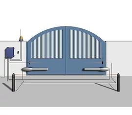 Egy- és kétszárnyú kapunyitó szettek