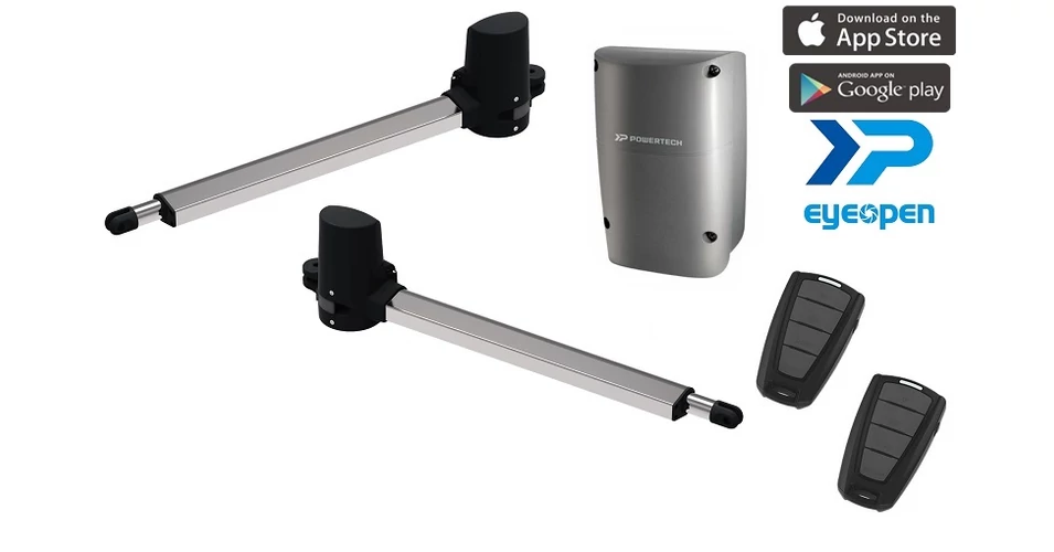 Powertech PW200 light WiFI szárnyaskapu mozgató szett - Powertech ...